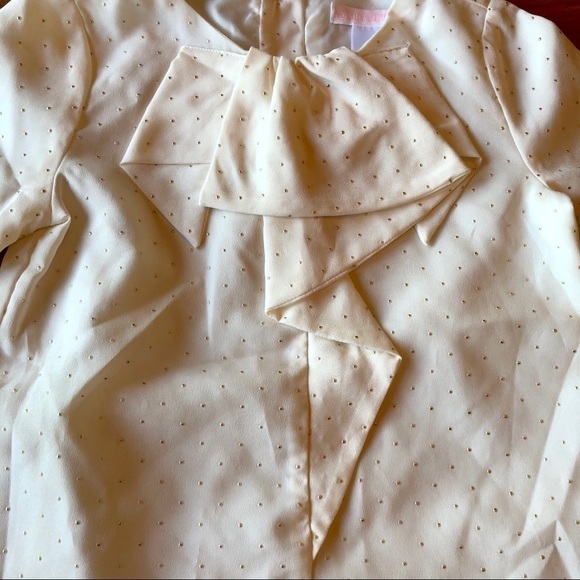 NWT Janie and Jack Ivory with Gold Polka Dot Blouse - Picture 2 of 6